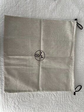 Hermes dust bag: herringbone/tweed/drawstring (~18" x 17.5")